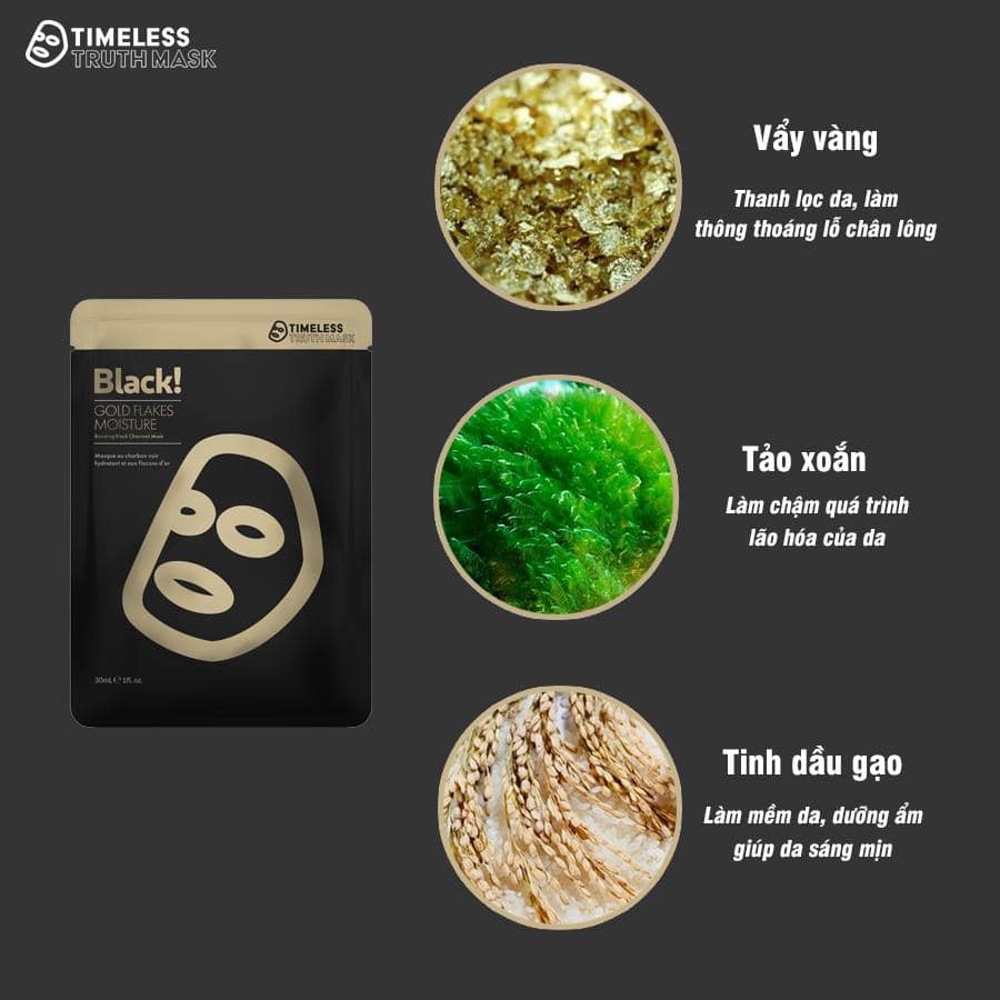 COMBO MUA 5 MẶT NẠ TĂNG CƯỜNG ĐỘ ẨM TINH CHẤT VÀNG TẶNG 1 MẶT NẠ SỢI TƠ SIÊU NHẸ TIMELESS TRUTH MASK