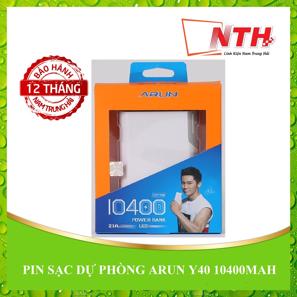 [LOẠI 1] PIN SẠC DỰ PHÒNG ARUN Y40 10400MAH