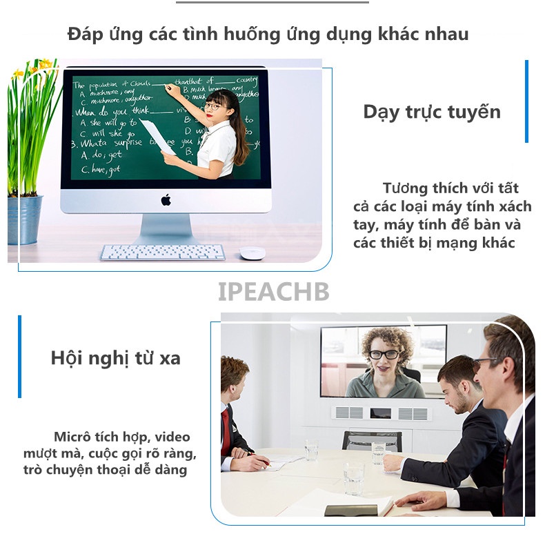 Webcam máy tính X7 có mic full hd 1080p full box siêu nét dùng cho pc laptop