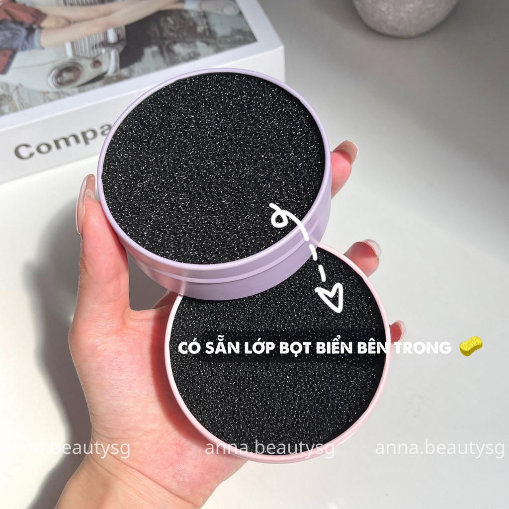 Hộp phủi cọ khô lấy sạch màu phấn, dụng cụ vệ sinh cọ chuyên nghiệp dễ dàng mang đi