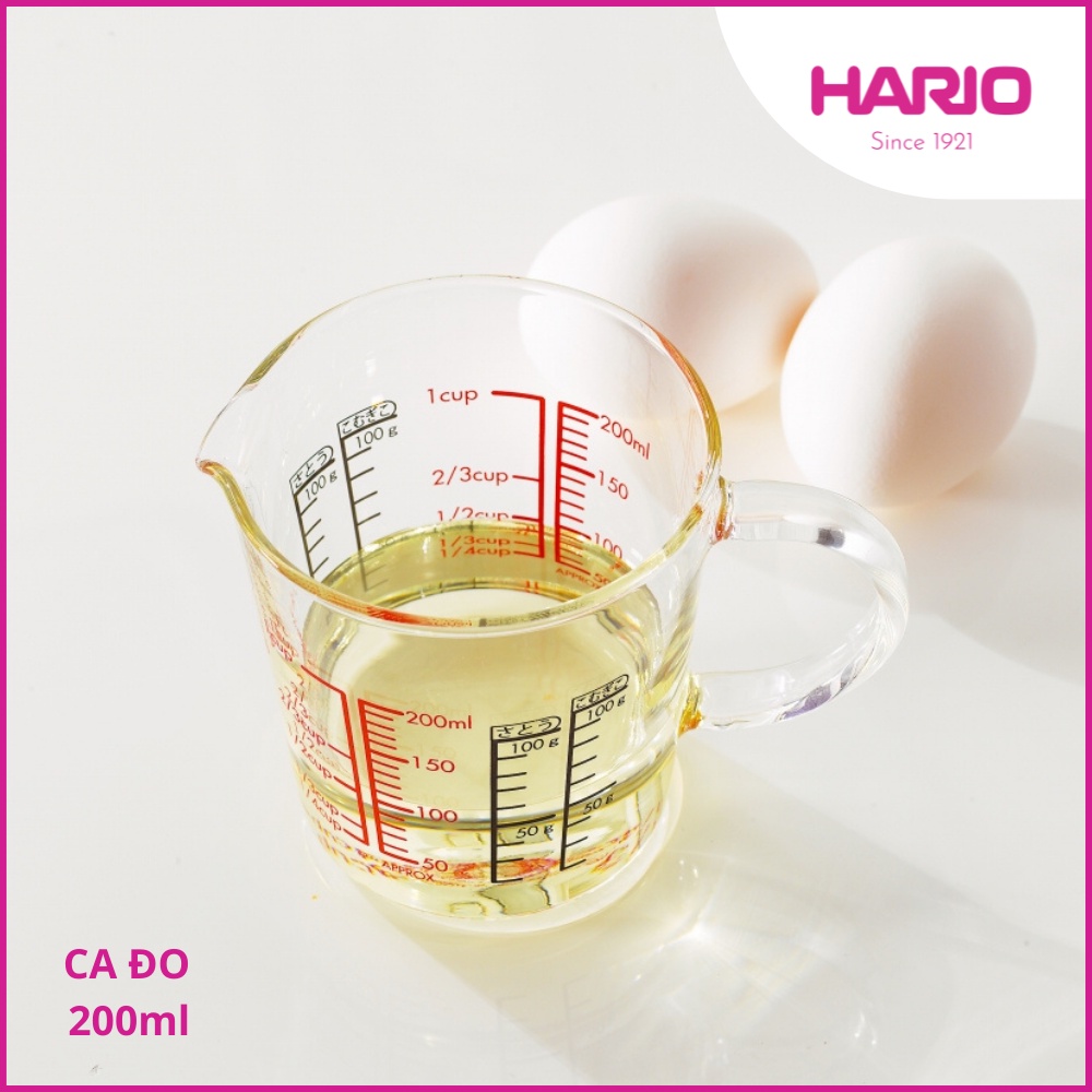 Ca Đo Lường Thuỷ Tinh HARIO 200ml CMJW−200