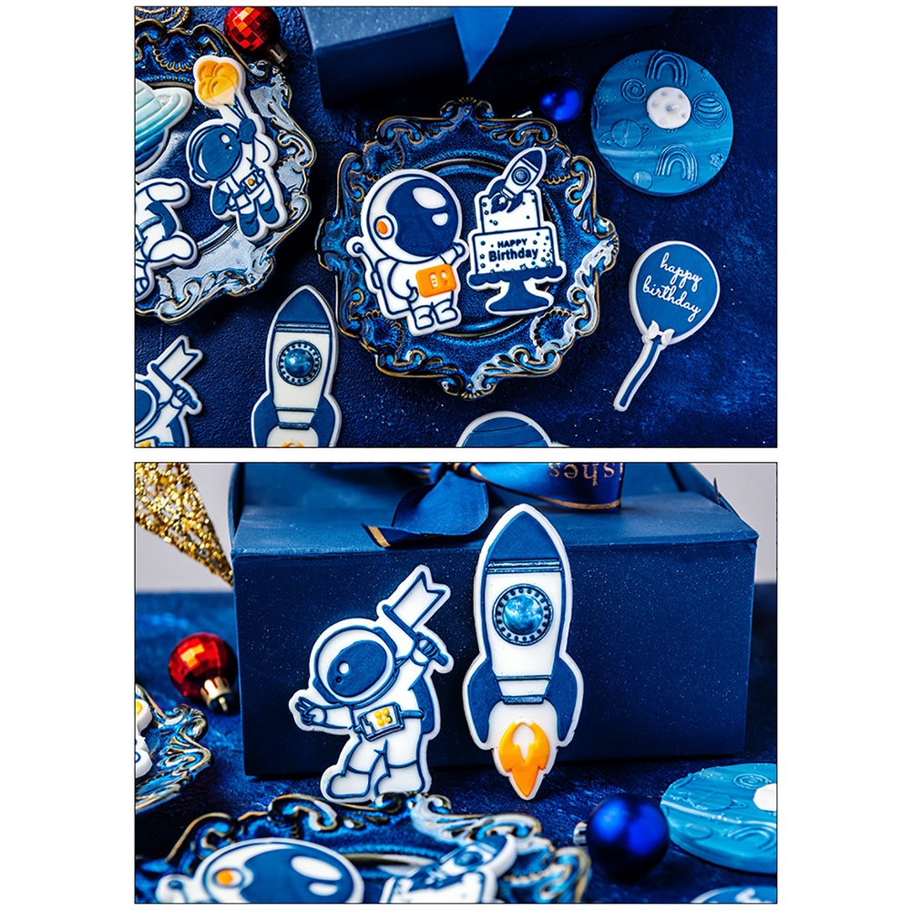 Khuôn Cắt Bánh Quy Trang Trí Hình Tên Lửa/Phi Hành Gia