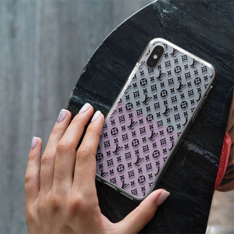 Ốp lưng hoa văn Louis Vuitton nổi trên nền trong cho Iphone 5 6 7 8 Plus 11 12 Pro Max X Xr BRD20210053