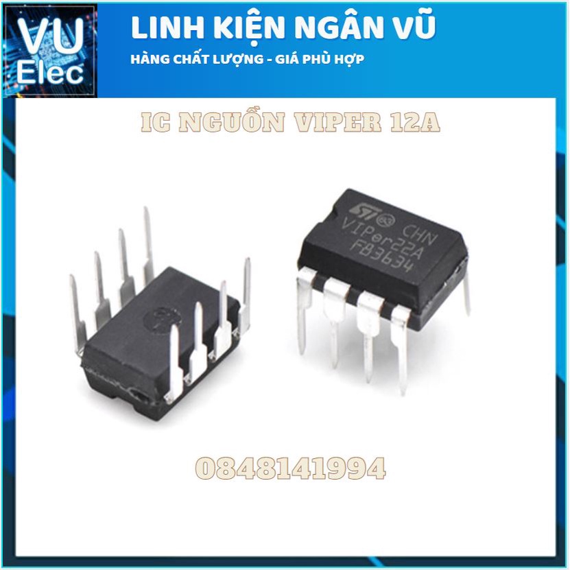 IC Nguồn Viper 12A - 22A DIP8 hàng tốt