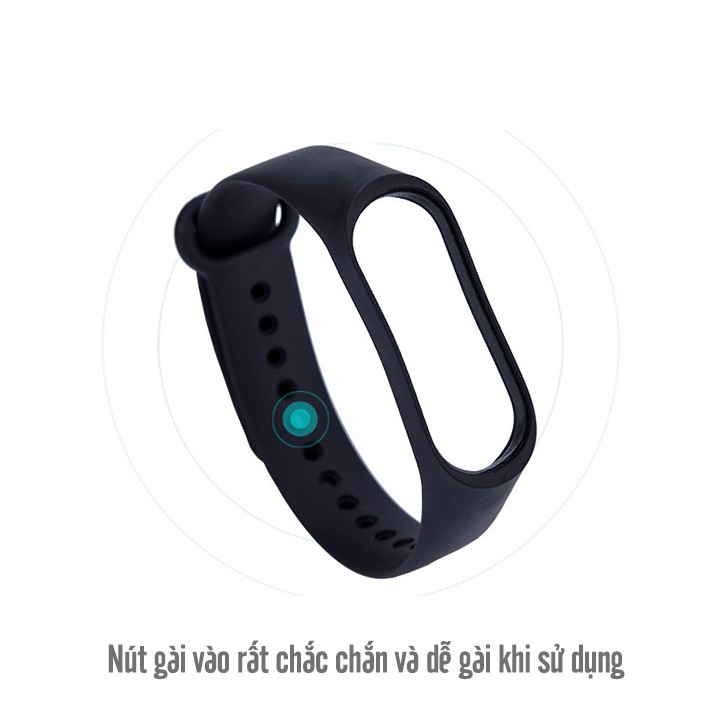 Dây đeo thay thế cho Xiaomi Miband 3 / 4 nhựa dẻo TPU Trơn nhiều màu - Chống thấm nước