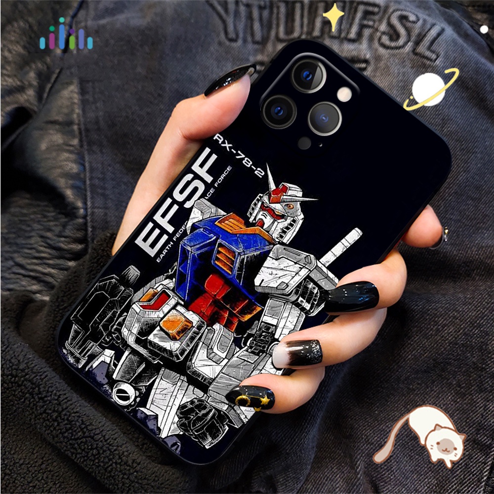 Mềm Ốp Điện Thoại Silicon Dẻo Họa Tiết Hoạt Hình gundam Cho iphone 7 8 7 + 8 + 6 + 6s + xr xs max 5 5s ni38