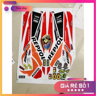 Tem xe winner Repsol dán xe trắng