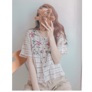 Áo len đan cộc tay
