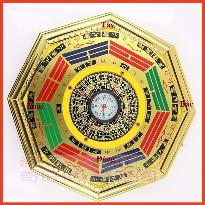 [Flash sale] La bàn bát quái phong thủy tặng kèm xu ngũ đế phong thủy may mắn