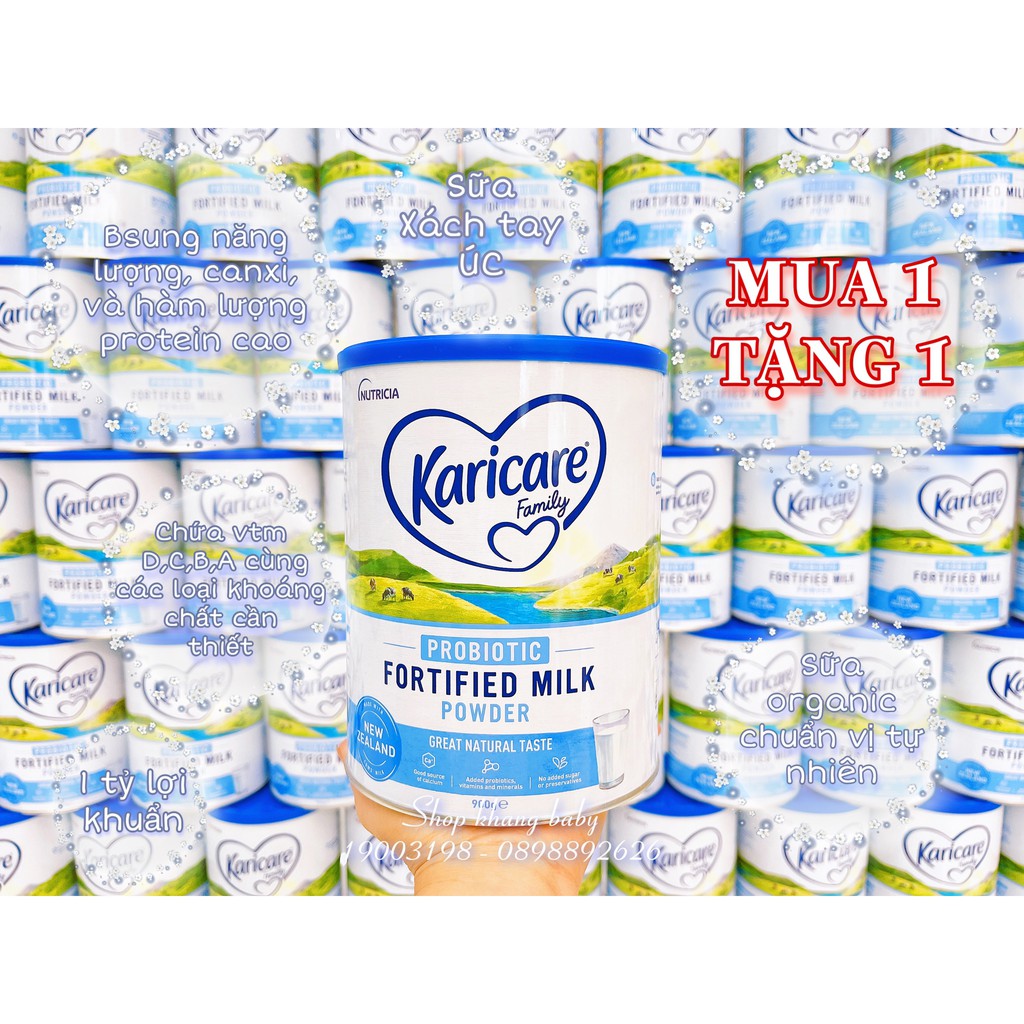 Sữa Karicare FAMILY 900g (mua 1 tặng 1 ) hạn 4/2022 nội địa úc từ 4 tuổi trở lên đến người già