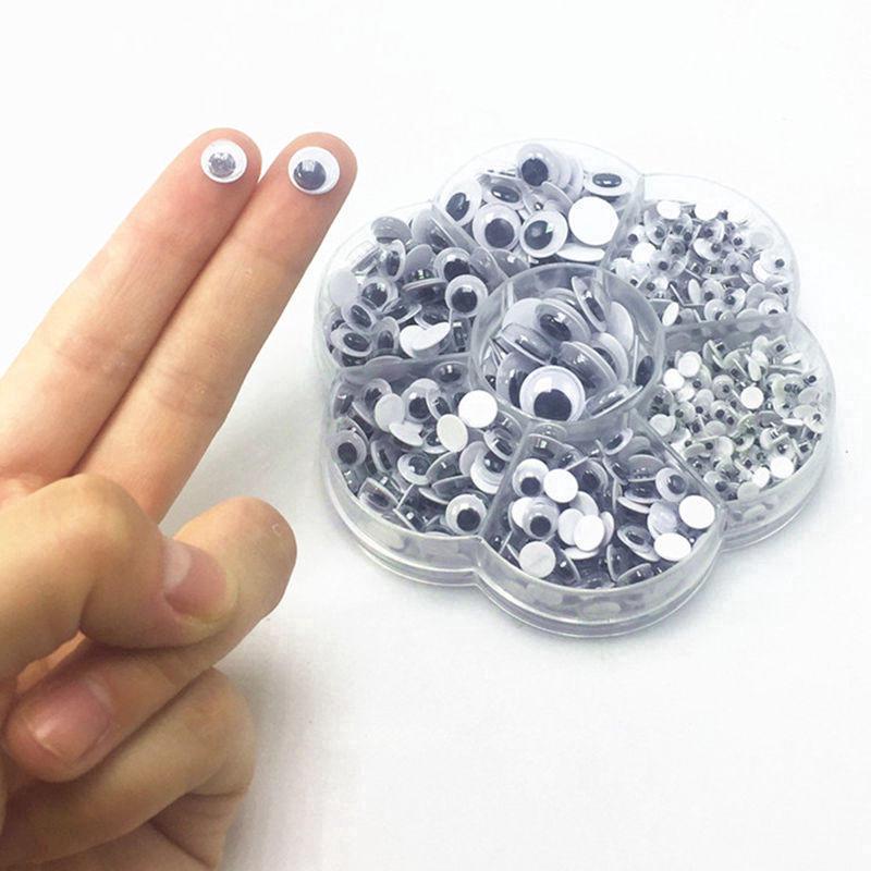 DIY Doll Eyes 700Pcs/7Size Round Wiggly Googly Eyes For Toy