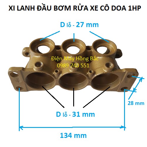 Phụ tùng đầu bơm máy rửa xe cô doa 1HP