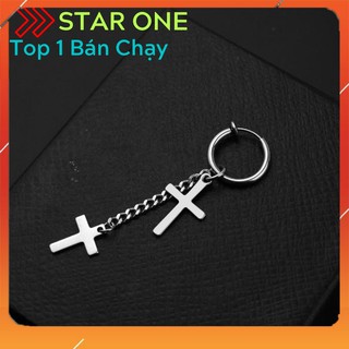 Bông Tai Bạc S925 Thời Trang Kpop Hình Thánh Giá