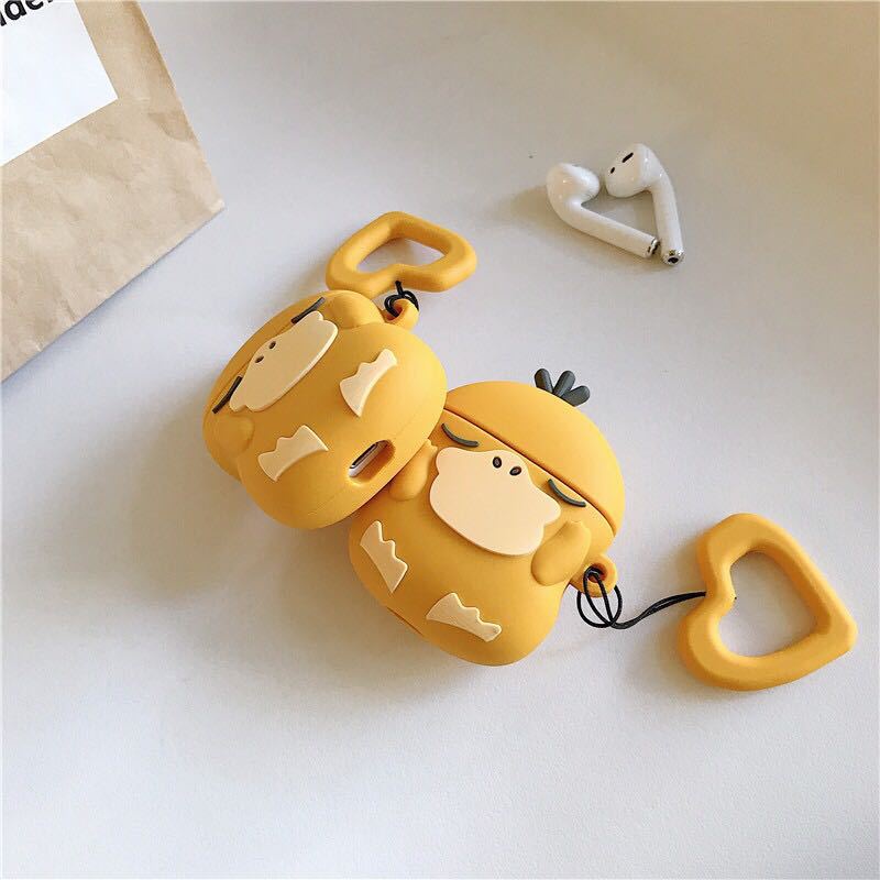 Case AirPods Vỏ Bọc Tai Nghe AirPods 1/2/Pro Vịt Vàng Pokemon Case Silicon Dẻo 3D - Minh An Saigon