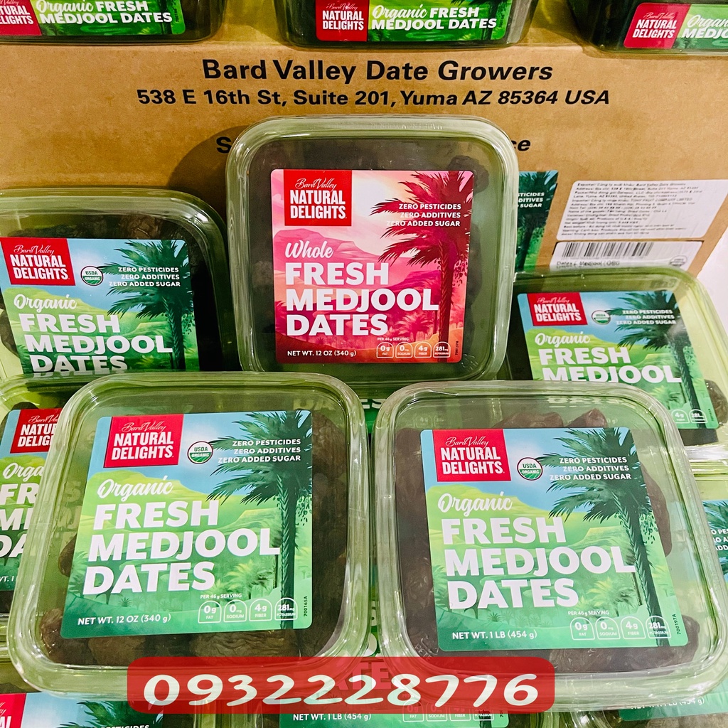 Chà là khô Mỹ organic Natural Delights  Date 2024