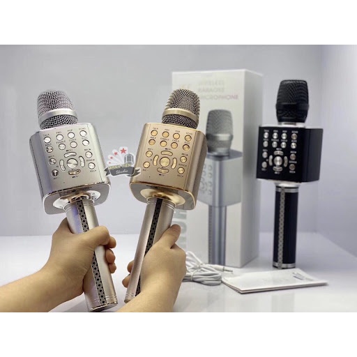 Micro karaoke YS96 cao cấp, Micro karaoke bluetooth không dây thay đổi giọng hát,tích hợp livestream, Bảo hành 6 tháng