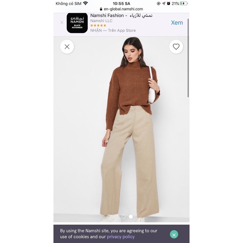 Áo len hàng only chỉ còn màu xanh rêu