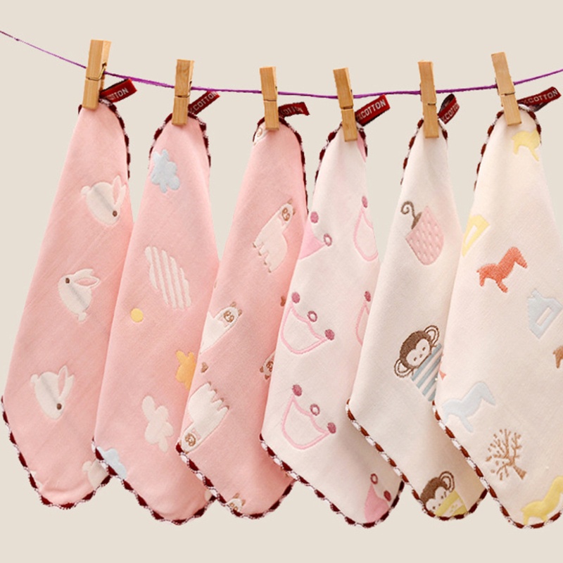Khăn Lau Mặt Bằng Cotton Muslin Mềm Mại Cho Bé Sơ Sinh