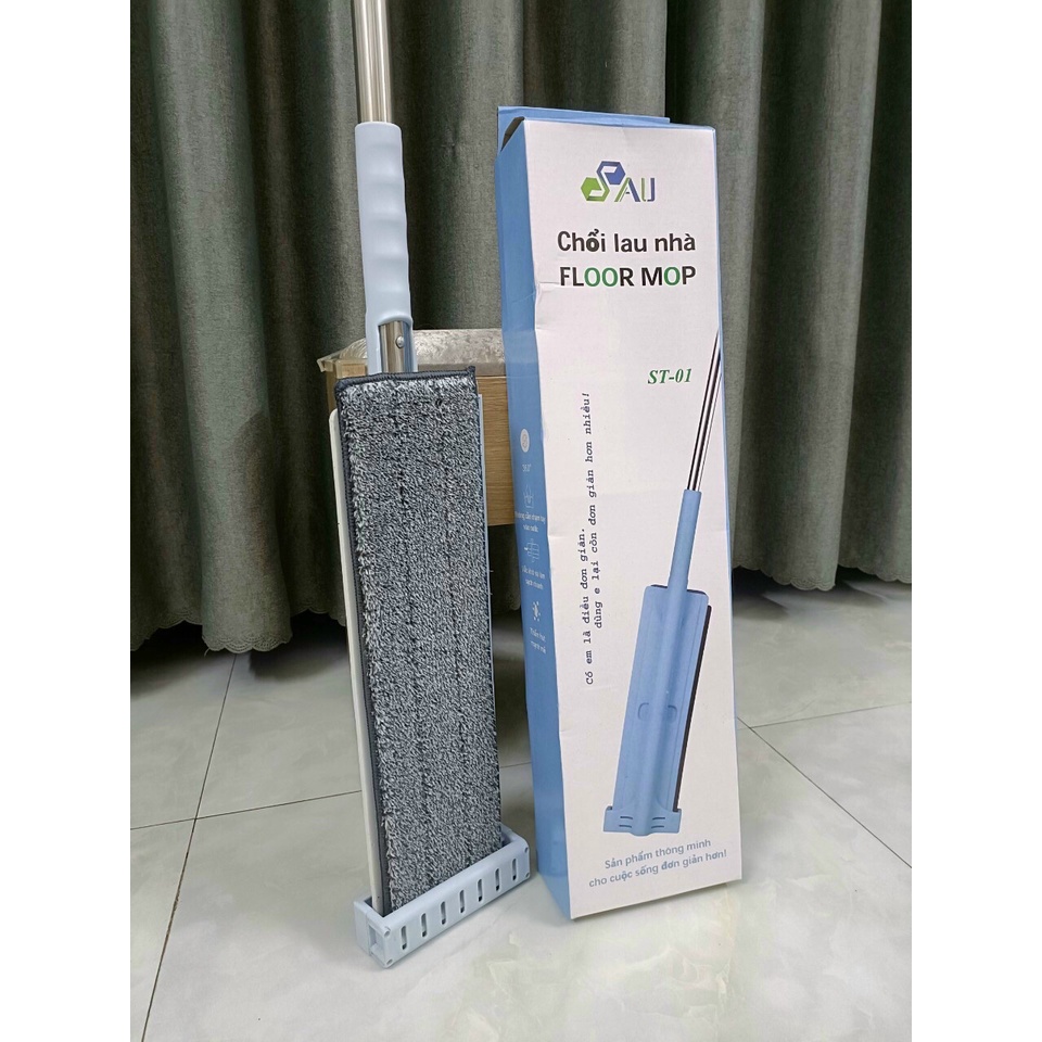 Chổi Lau Nhà  Xoay 360 Độ Tự Vắt Sẵn 2 Bông Lau HÀNG XỊN SÒ FLOOR MOP