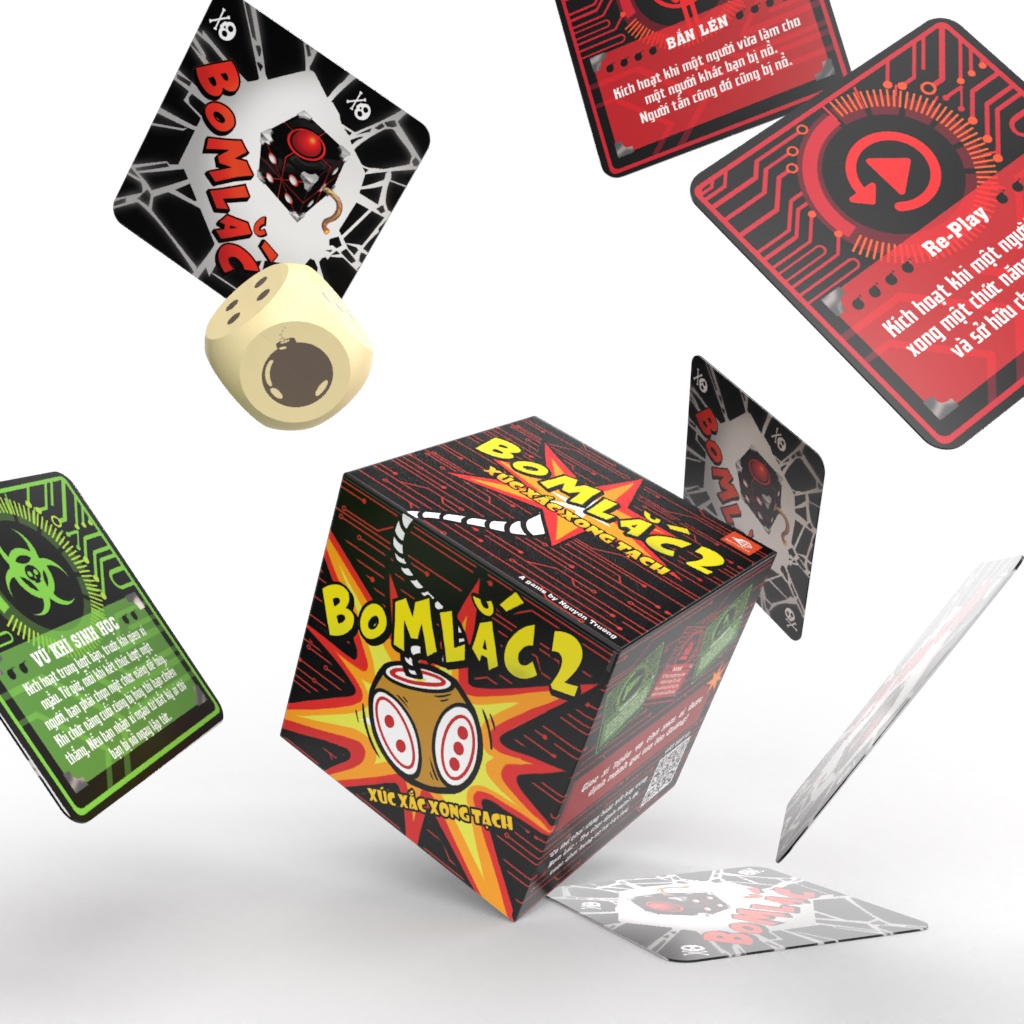 Combo Bom Lắc 1 và Bom Lắc 2 - Board Game VN