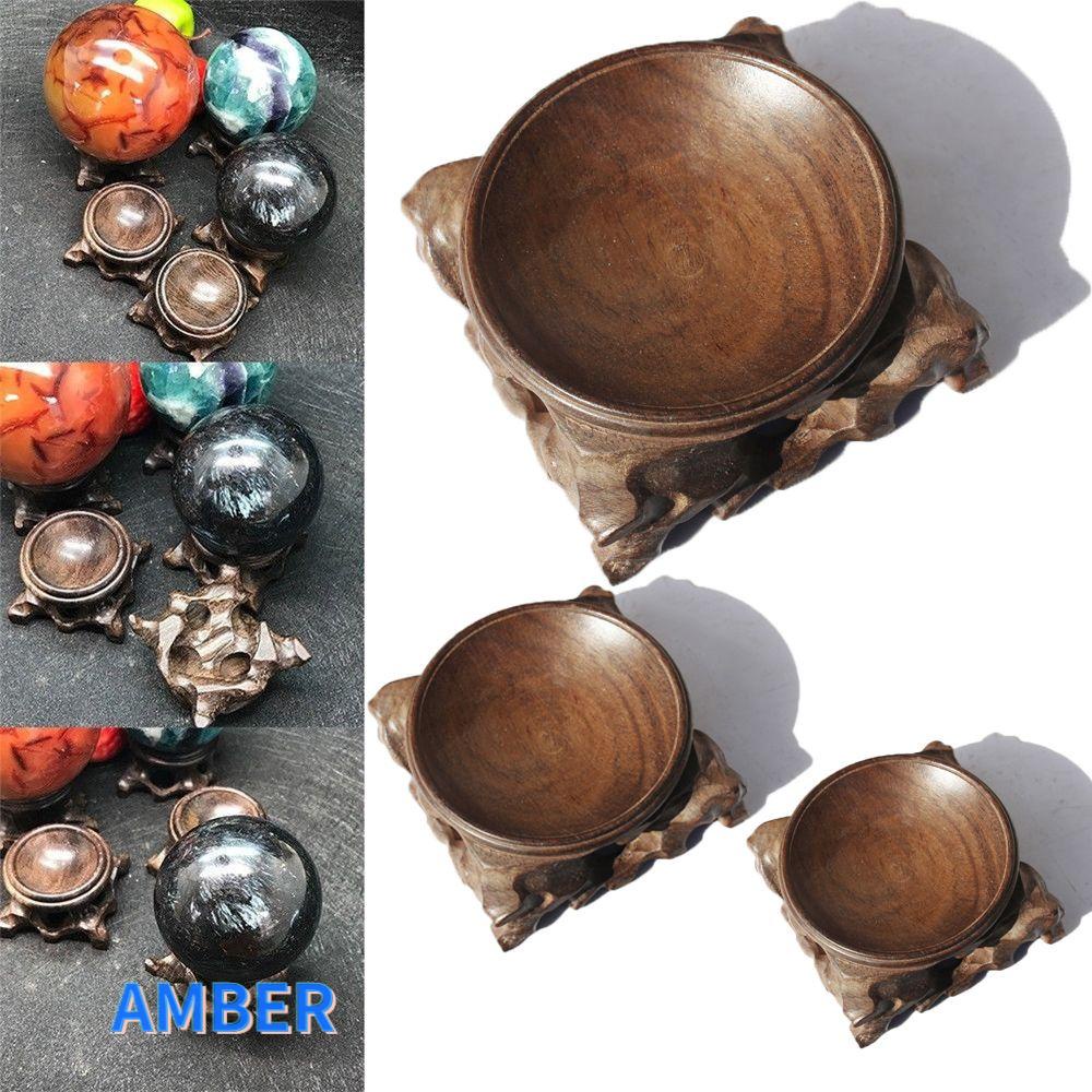 Hổ Phách Cổ Điển|Giá Đỡ Cho Mô HìNh TròN TiệN DụNg Và BềN|Giá Đỡ Trưng Bày Trang Trí Bằng Gỗ Màu Đen
