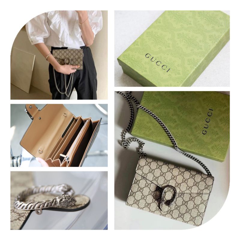 Túi cầm tay nữ(clutch cầm tay g.c)kèm quai xích sz24cm nhiều ngăn fullbox
