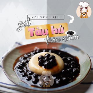  Set Tàu Hũ Trân Châu Đường Đen (15 Chén) Tặng Kèm Công Thức Nấu Và Matcha - VỊ NHỚ