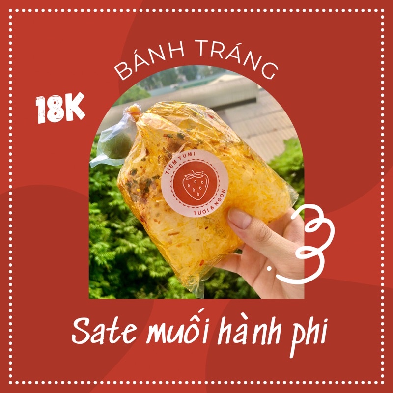 Bánh Tráng Sa Tế Muối Hành Phi - Bánh Tráng Dẻo Phơi Sương Đặc Sản Tây Ninh - Tiệm Yumi