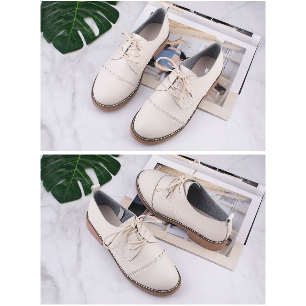 (Hàng Đẹp)Ảnh thật 4 hình cuối-Giày oxford nữ da Pu style Hàn Quôc | BigBuy360 - bigbuy360.vn