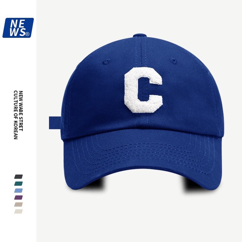 Mũ nón lưỡi trai thêu chữ C và P cho mẹ và bé 3-7 tuổi MB01