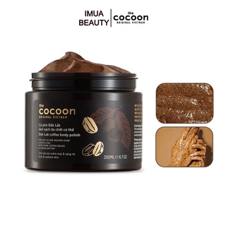 Tẩy da chết cơ thể cà phê Đăk Lăk body Cocoon 200ml giúp da sạch sáng mịn