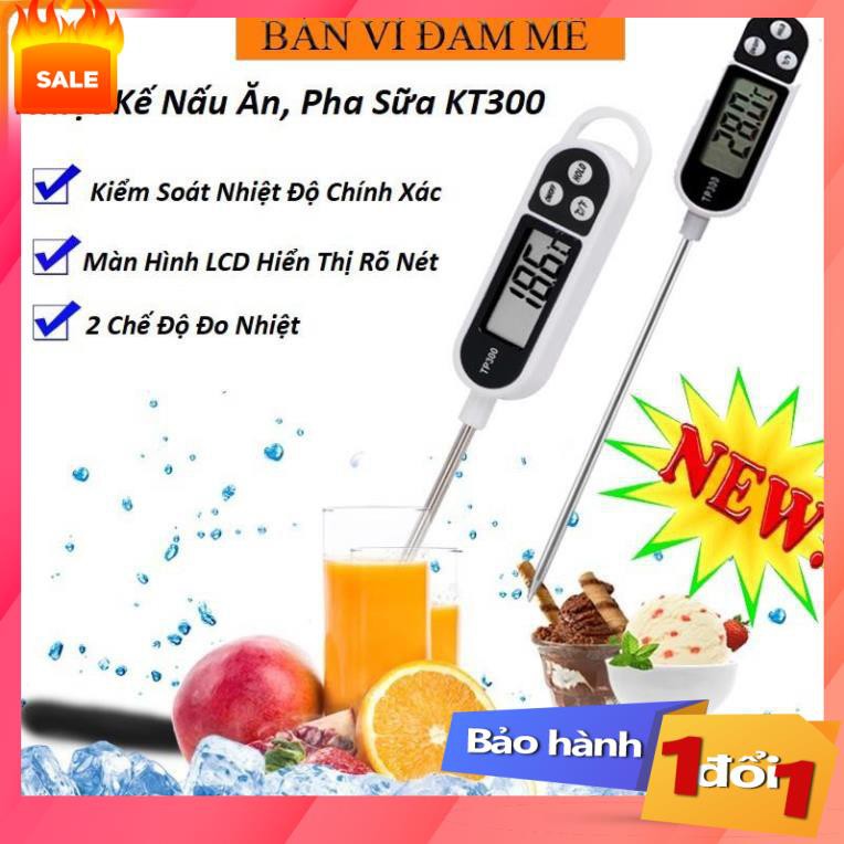 Nhiệt kế đo nước pha sữa Kaw - Hàng Chính Hãng, Màn LCD Hiển Thị Nhiệt Độ