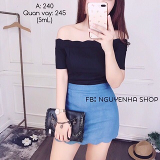 Áo trễ vai răng cưa QC