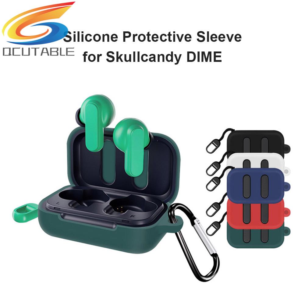 Vỏ bảo vệ hộp sạc tai nghe Skullcandy Dime bằng silicon mềm có móc khóa tiện dụng