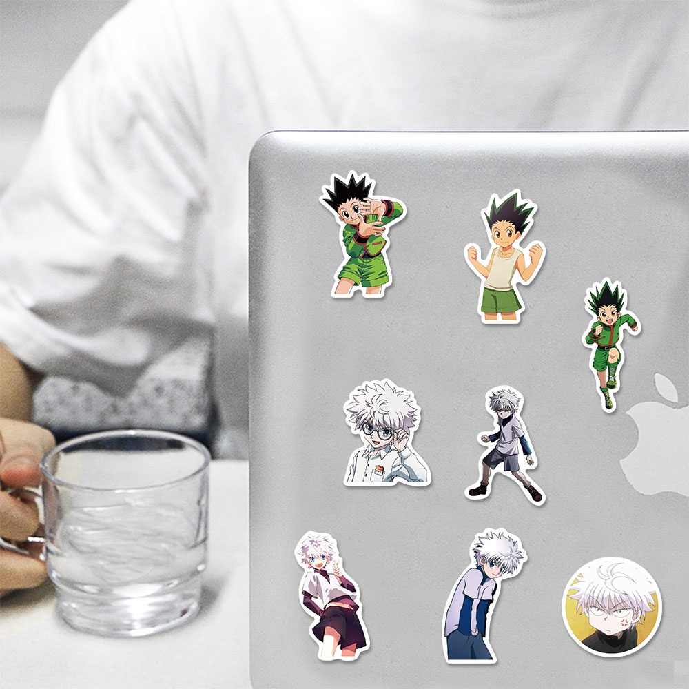 Set 10/25/50 miếng dán trang trí PVC chống nước hình Anime HUNTER X HUNTER