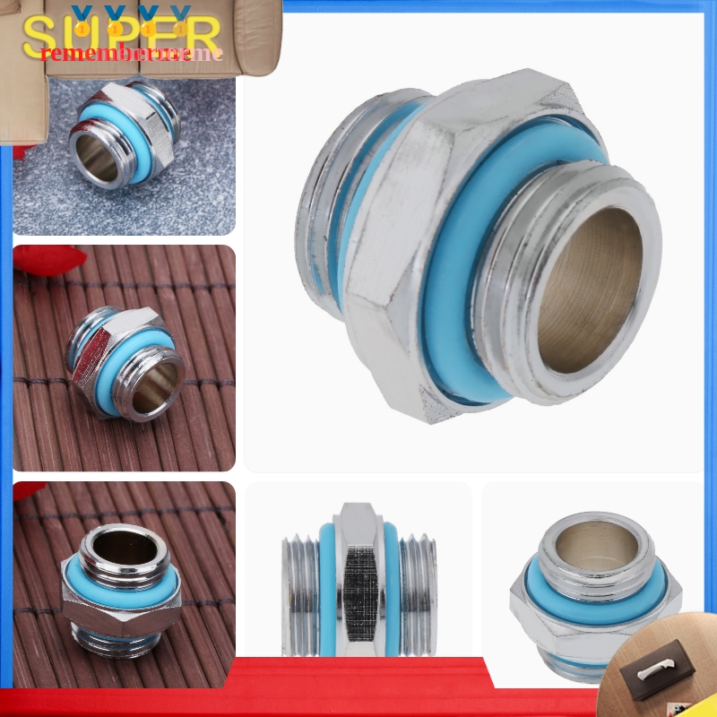 [rememberme]1pc G1/4 Dual External Thread Tube Connector for PC Water Cooling System L&6