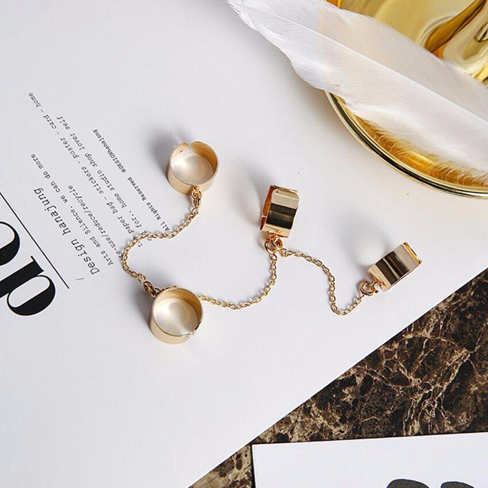 QQMALL Nhẫn Đeo Ngón Tay Nhiều Lớp Phối Tua Rua Thời Trang Cá Tính