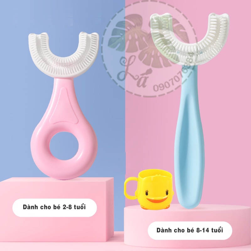 [Giá Sỉ] Bàn chải  chữ U bằng silicon cho bé 2 tuổi - 14 tuổi làm sạch răng nhẹ nhàng. -(ms2111