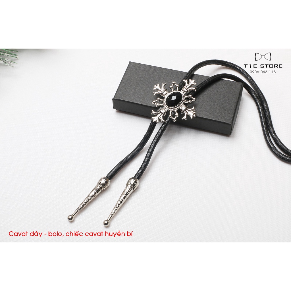 Bolo Tie chiếc cavat huyền bí - cavat dây bolo đính đá cao cấp tặng kèm hộp nhỏ