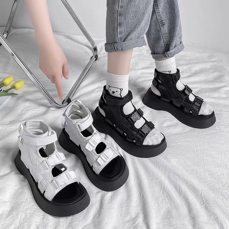 Sandal HIG cổ cao đế độn trơn basic siêu tôn dáng 💗