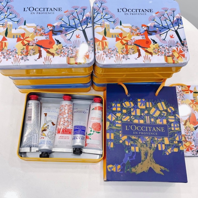 SET 5 TUÝT KEM DƯỠNG DA TAY LOCCITANE KÈM HỘP VÀ TÚI CỰC KỲ SANG CHẢNH