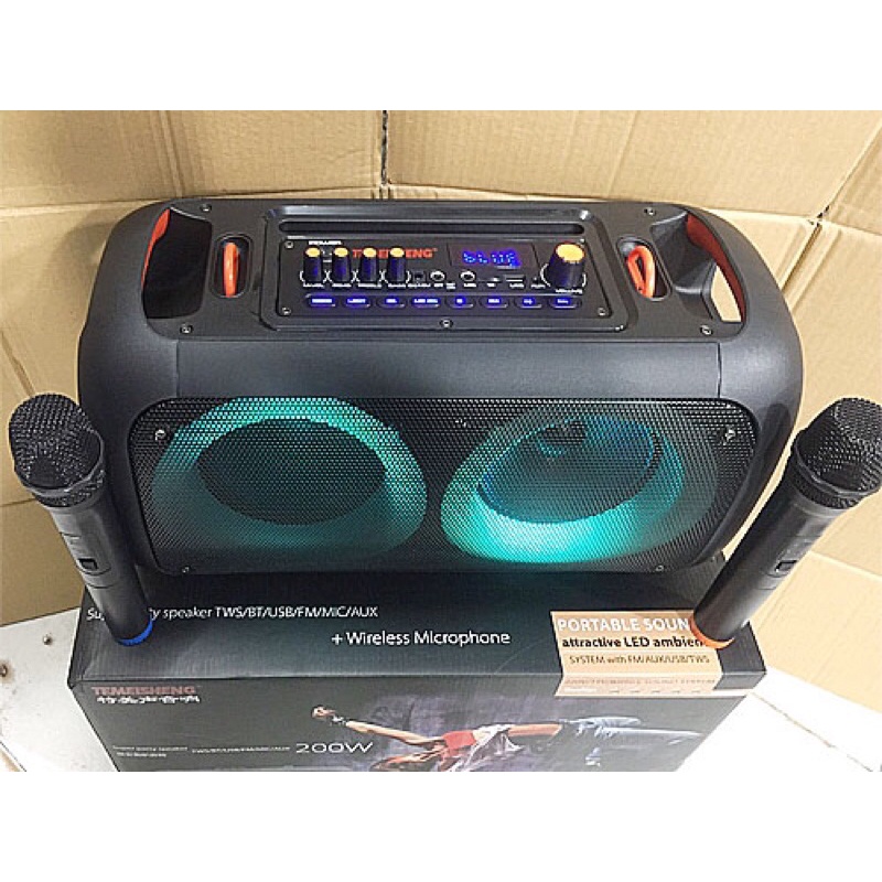 Loa Kéo Karaoke Di Động,Đèn Led Nhấp Nháy,Có Quai Xách Du Lịch Tiện Lợi