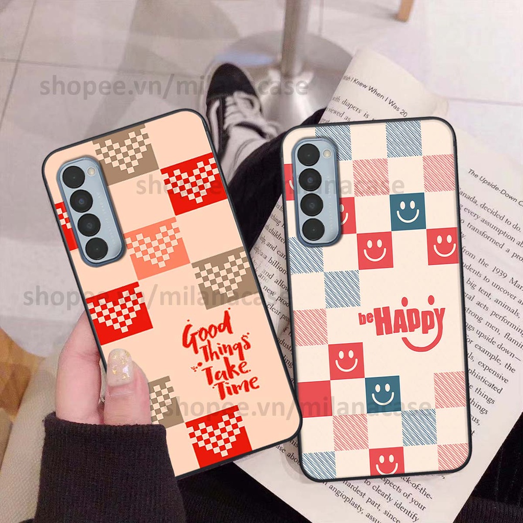 Ốp Oppo Reno4 / Reno4 Pro / Reno 4 caro họa tiết nhiều màu sắc siêu đẹp thời trang cá tính
