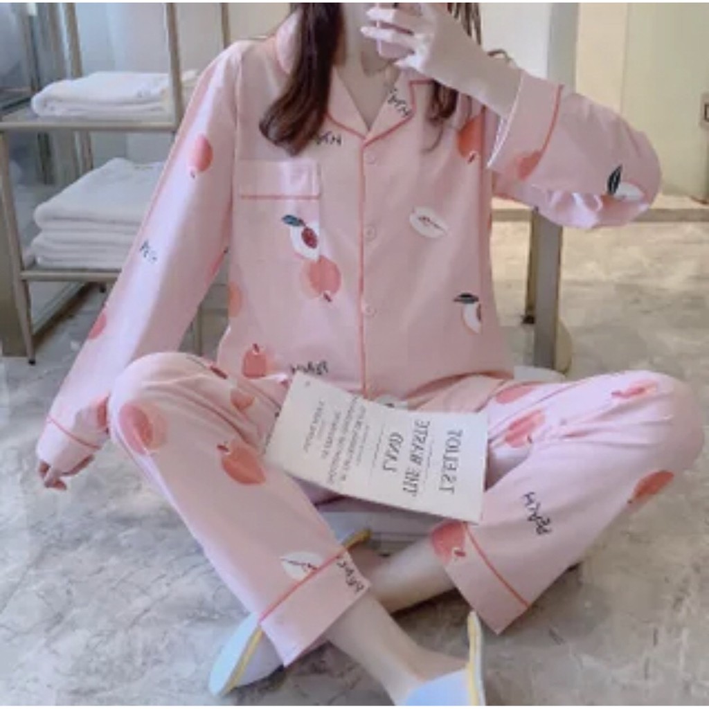 Đồ Bộ Pijama - Bộ đồ mặc nhà cotton họa tiết hoạt hình (Hàng có sẵn)