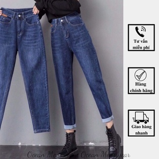 Quần ống đứng kiểu dáng baggy nữ cạp cao hàng Quảng Châu chất liệu cao cấp
