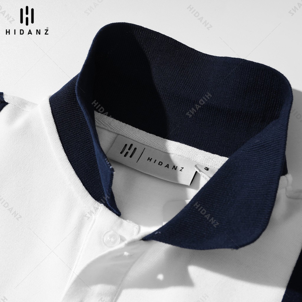 Áo Polo nam cổ bẻ HIDANZ vải cotton thoáng mát,không nhăn,sang trọng-lịch lãm Xanh Đen Mix Trắng form Slim Fit - PL.XT02 | BigBuy360 - bigbuy360.vn