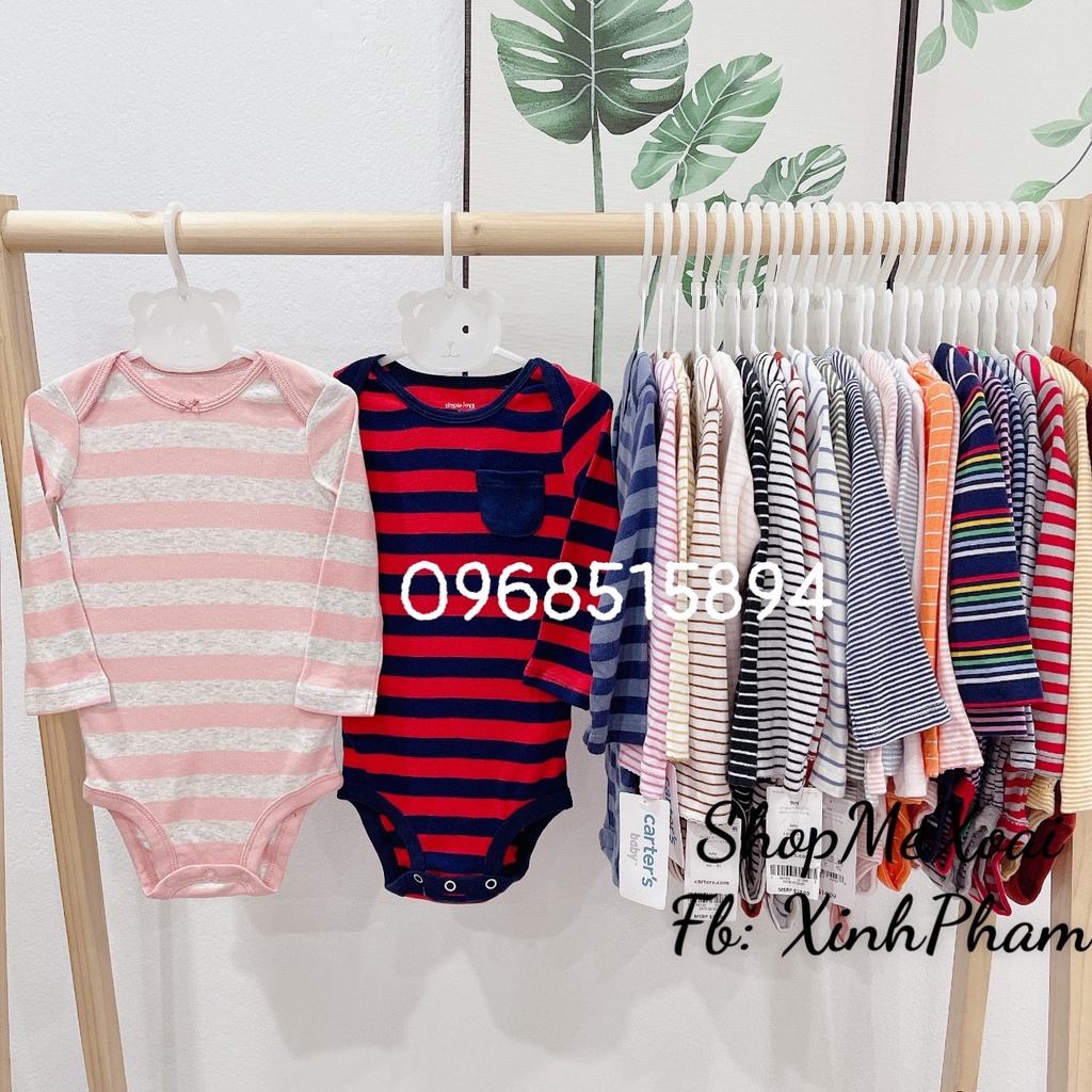 [SIZE 12M 8-9,5kg LINK 2] BODYSUIT CARTER ,BODYCHIP DÀI TAY MIX HÃNG