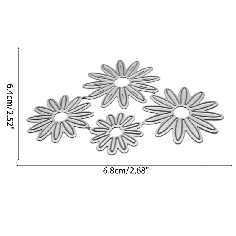 Aoto Khuôn Cắt Giấy Kim Loại Hình Hoa Cúc Nhiều Kiểu Dáng Xinh Xắn
