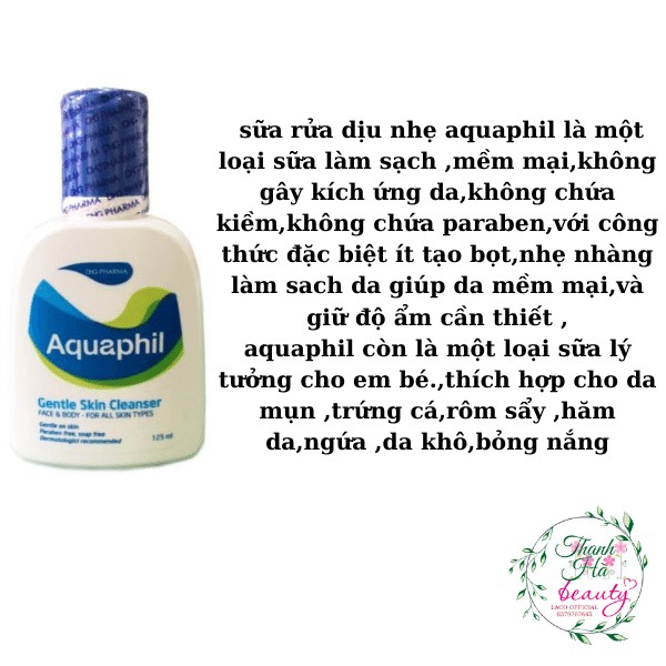 Sữa rửa mặt aquaphil tắm khô cho phụ nữ sau sinh và người cao tuổi