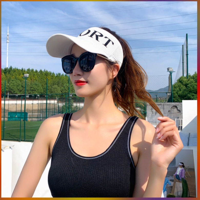Mũ lưỡi trai ❤️ Đội nửa đầu thêu chữ Sport phong cách trẻ trung năng động unisex nam nữ